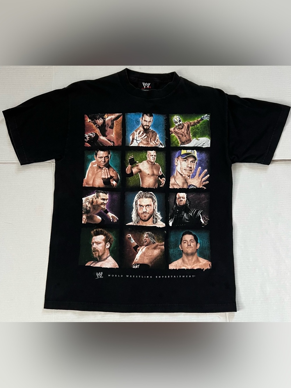 Vintage Wwe I Was There John Cena Undertaker Shirt L Raw Smackdown Wcw Ecw Wwf